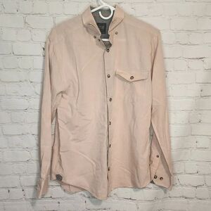 Men's True Measure longsleeve button-down shirt, size Medium